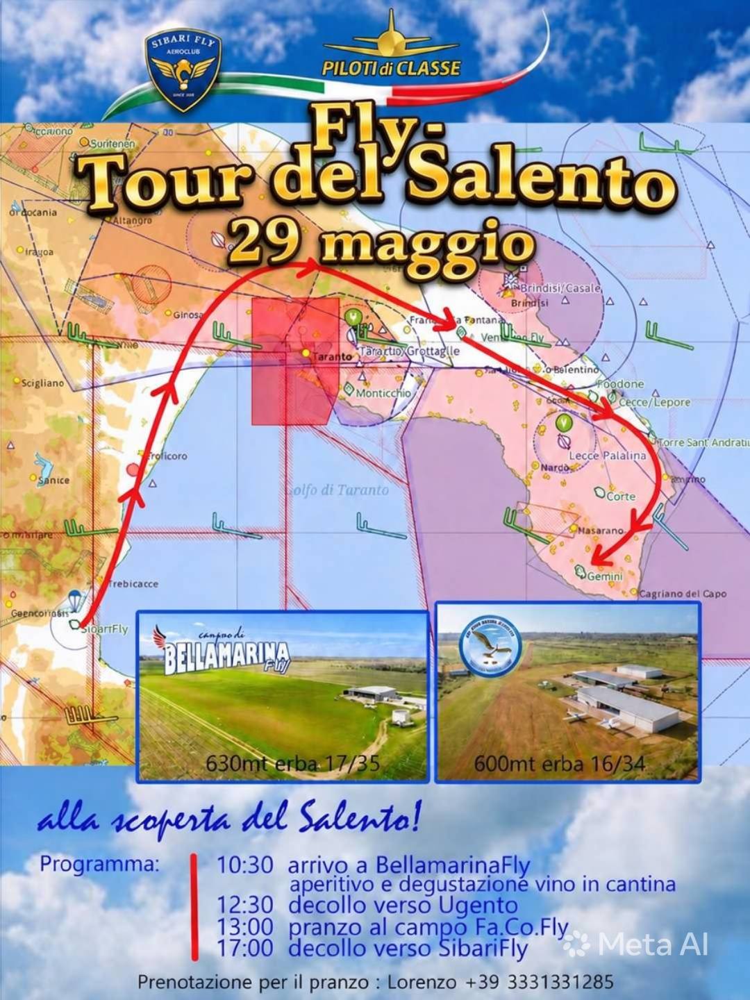 Tour del Salento Fly: una giornata tra campi e costa pugliese
